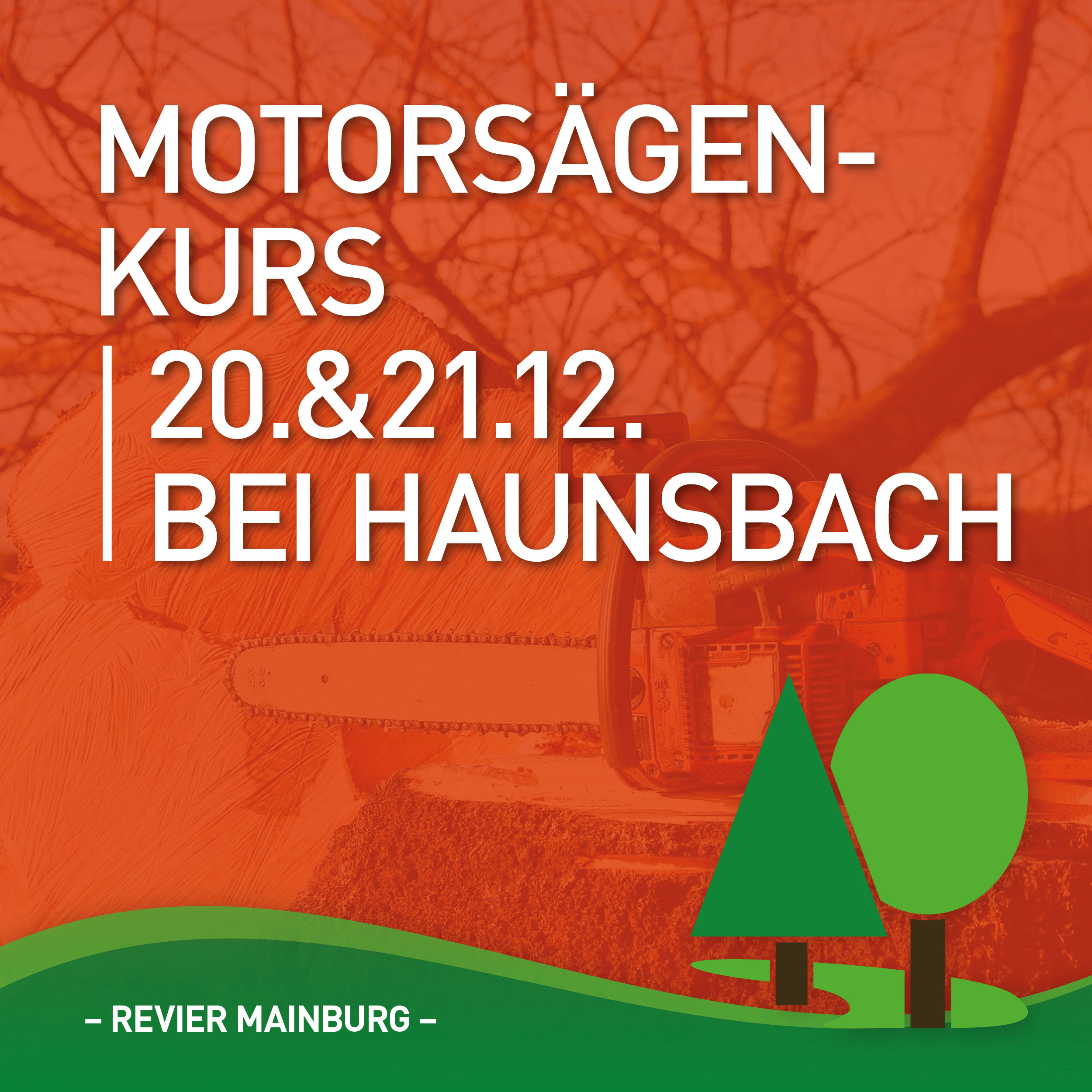 Read more about the article KURS: SICHERE WALDARBEIT MIT DER MOTORSÄGE